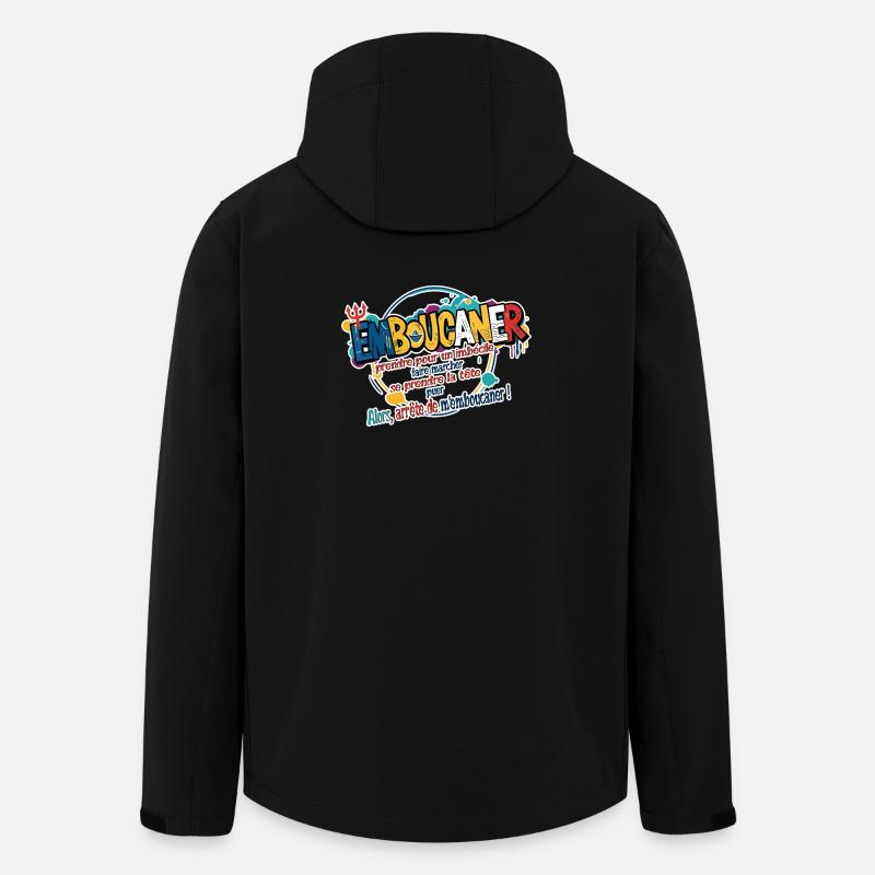 Marseille Slang Art - Emboucaner Expression Design - Veste softshell homme en polyester recyclé Stanley/Stella - noir