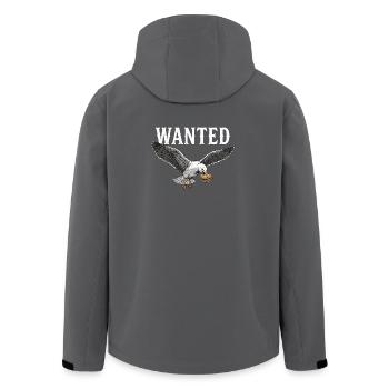 Mouette de rouleau de poisson recherché - Veste softshell homme en polyester recyclé Stanley/Stella - charbon - Dos - AI Model Male 185 light (185cm)