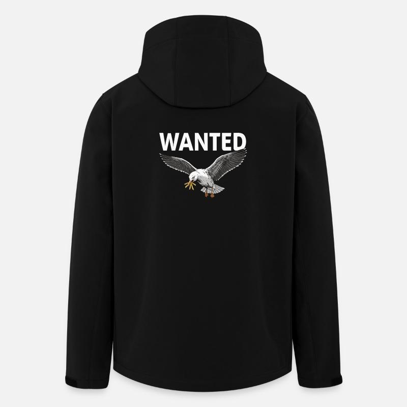 Wanted: French Fries Seagull - Men’s Recycled Softshell Jacket by Stanley/Stella - black