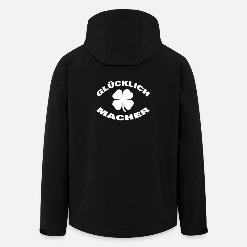 GLÜCKLICHMACHER - Recycelte Männer Softshell-Jacke von Stanley/Stella - Schwarz