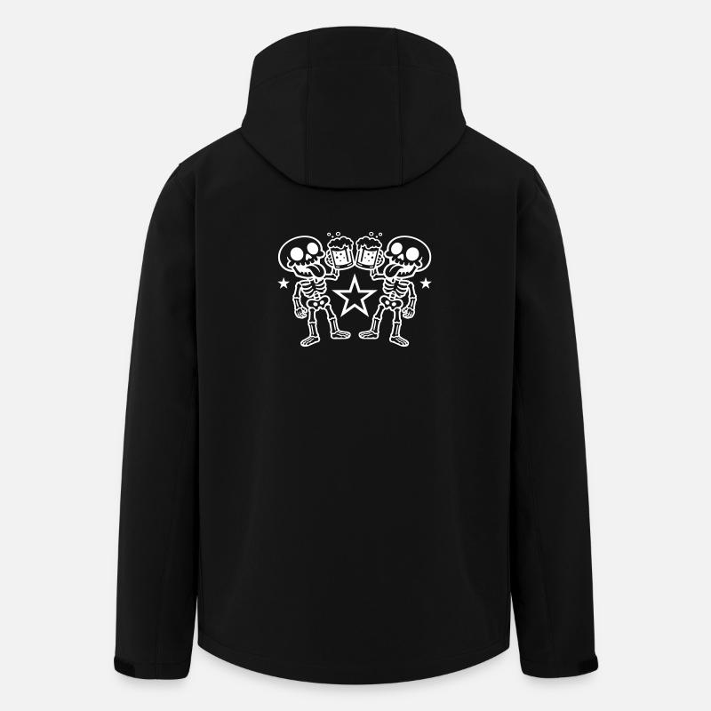 Skeleton Beer Cheers - Men’s Recycled Softshell Jacket by Stanley/Stella - black