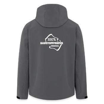 Gift for building materials tester - Men’s Recycled Softshell Jacket by Stanley/Stella - anthracite - Back - AI Model Male 185 light (185cm)