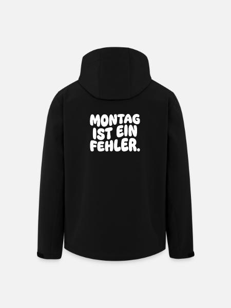 Monday is a mistake - Men’s Recycled Softshell Jacket by Stanley/Stella - black