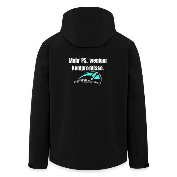 Mehr PS, weniger Kompromisse –Auto Tuning & Racing - Recycelte Männer Softshell-Jacke von Stanley/Stella - Schwarz - Hinten - AI Model Male 185 light (185cm)