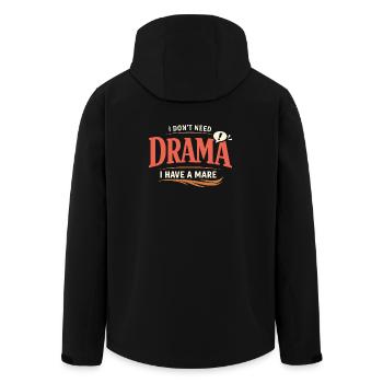 Horse Mood Humor Experienced Horse Owner - Men’s Recycled Softshell Jacket by Stanley/Stella - black - Back - AI Model Male 185 light (185cm)