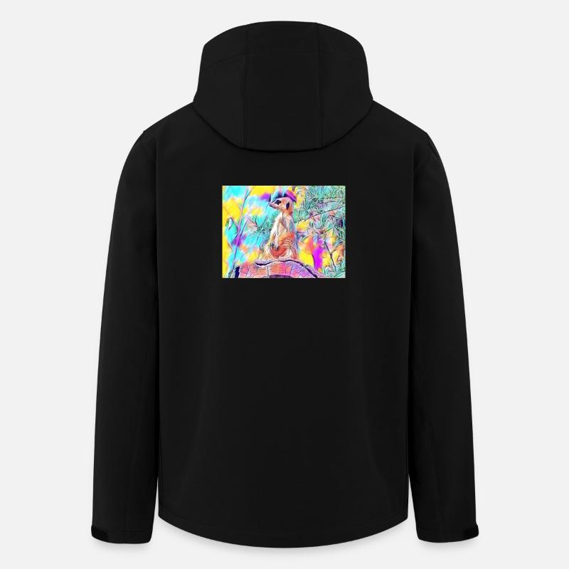 Couleurs colorées de suricates - Veste softshell homme en polyester recyclé Stanley/Stella - noir