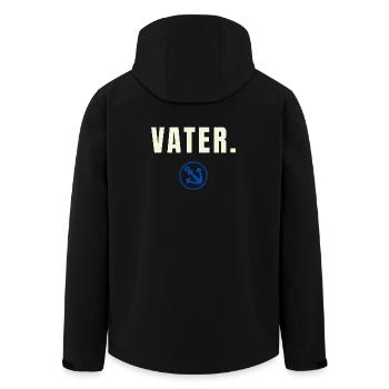 VATER. Success Edition – Royal Blue Anker - Recycelte Männer Softshell-Jacke von Stanley/Stella - Schwarz - Hinten - AI Model Male 185 light (185cm)