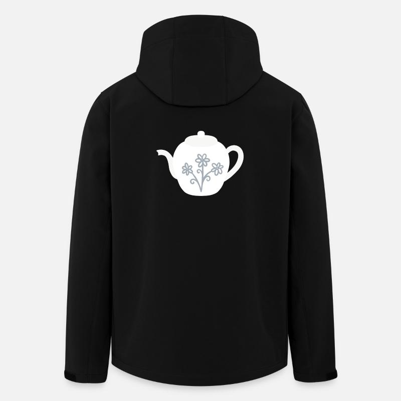 Florale Teekannenblüte - Recycelte Männer Softshell-Jacke von Stanley/Stella - Schwarz