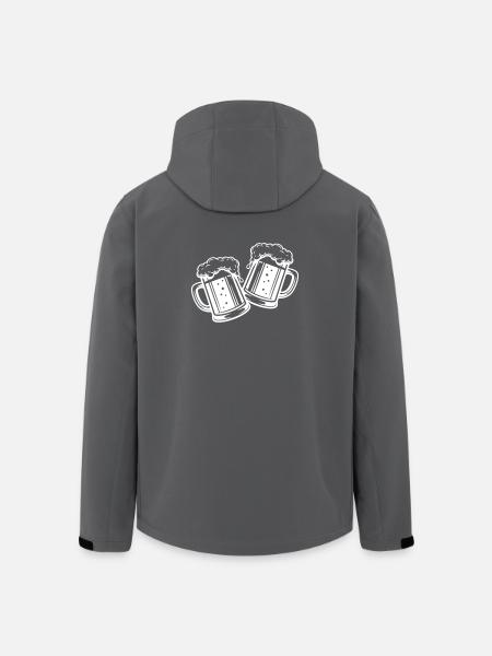 Bierglas Bier Anstossen - Recycelte Männer Softshell-Jacke von Stanley/Stella - Schwarz