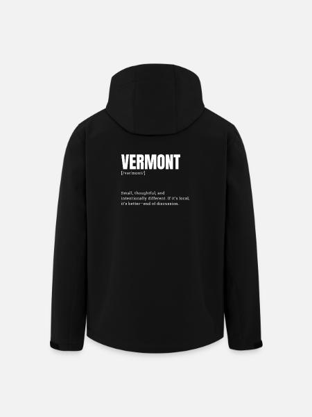 Vermont Wordmark Style Shirt - Men’s Recycled Softshell Jacket by Stanley/Stella - black