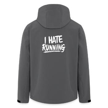 Je déteste courir brossé texte cardio drôle GYM - Veste softshell homme en polyester recyclé Stanley/Stella - charbon - Dos - AI Model Male 185 light (185cm)