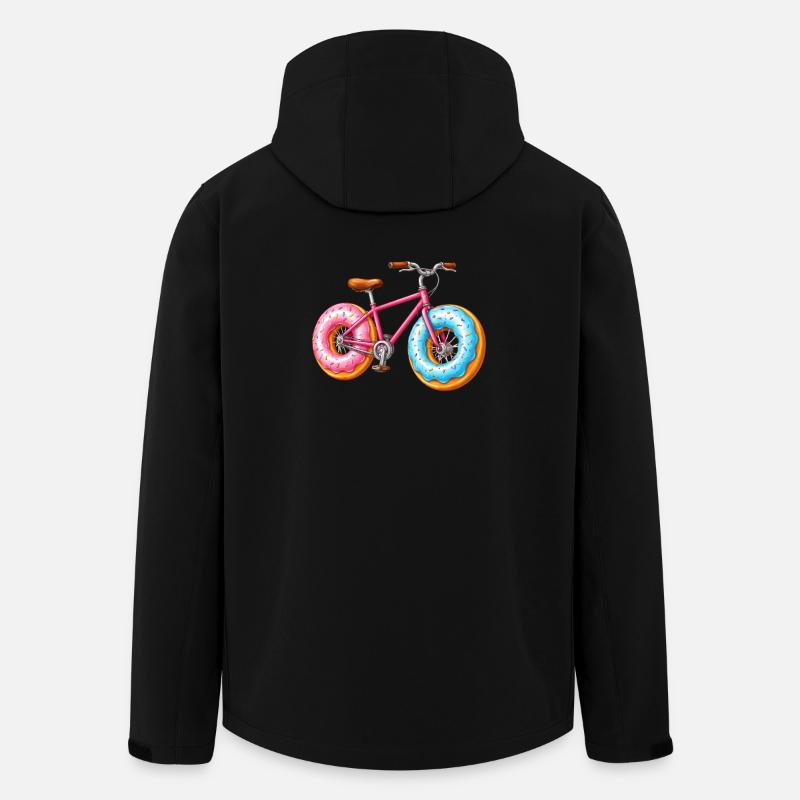 Vélo Donut – Conception de Vélo Mignon - Veste softshell homme en polyester recyclé Stanley/Stella - noir