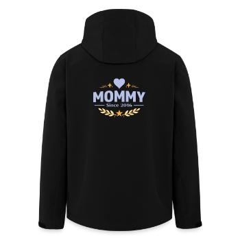 Maman depuis 2016 – Proud Mom Design - Veste softshell homme en polyester recyclé Stanley/Stella - noir - Dos - AI Model Male 185 light (185cm)
