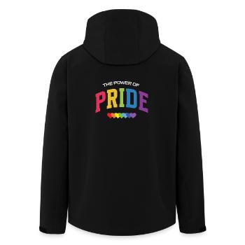Mois de la Fierté LGBT - Le Pouvoir de la Fierté - Veste softshell homme en polyester recyclé Stanley/Stella - noir - Dos - AI Model Male 185 light (185cm)