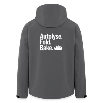 Autolyse Fold Backe Bread Kunst - Recycelte Männer Softshell-Jacke von Stanley/Stella - Anthrazit - Hinten - AI Model Male 185 light (185cm)