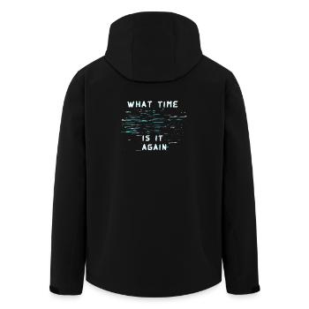 What Time Is It Again Time Blindness - Men’s Recycled Softshell Jacket by Stanley/Stella - black - Back - AI Model Male 185 light (185cm)