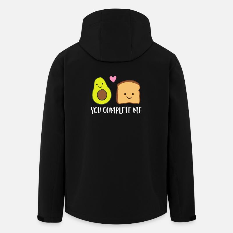 You Complete Me Avocado Toast - Men’s Recycled Softshell Jacket by Stanley/Stella - black