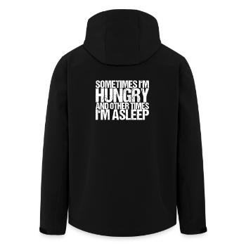 Affamé ou en train de rêver : citation audacieuse - Veste softshell homme en polyester recyclé Stanley/Stella - noir - Dos - AI Model Male 185 light (185cm)