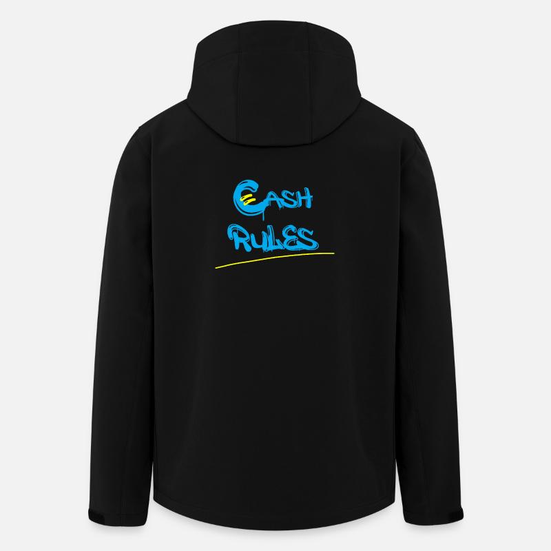 Money Rules Graffiti Lettering - Men’s Recycled Softshell Jacket by Stanley/Stella - black