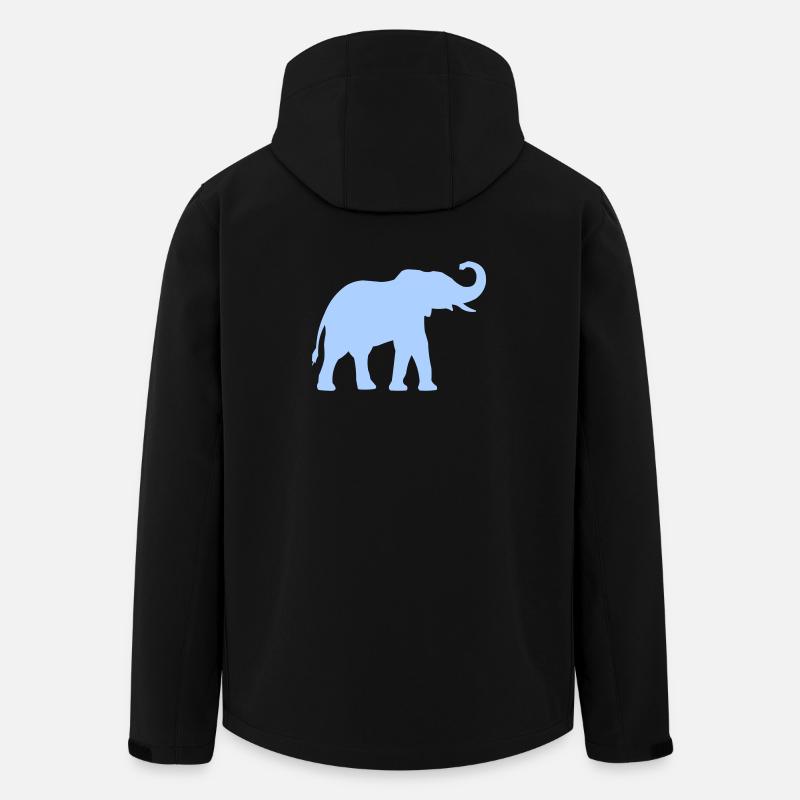 Blue elephant outline - Men’s Recycled Softshell Jacket by Stanley/Stella - black