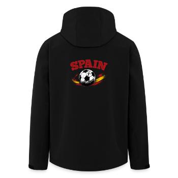 Produits dérivés de football espagnol - Veste softshell homme en polyester recyclé Stanley/Stella - noir - Dos - AI Model Male 185 light (185cm)