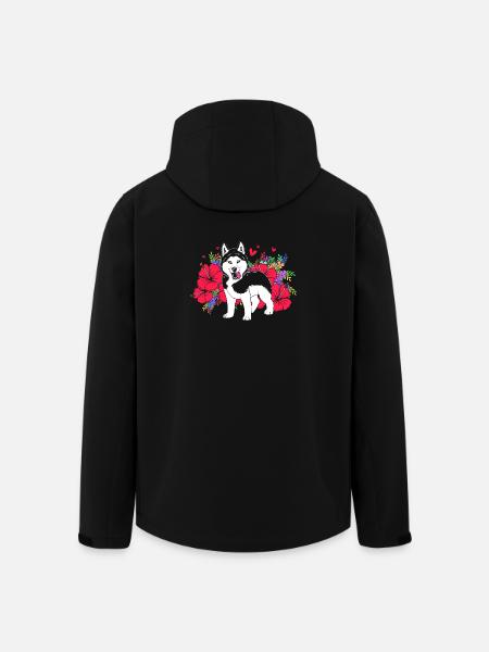 Sibirischer Husky - Recycelte Männer Softshell-Jacke von Stanley/Stella - Schwarz