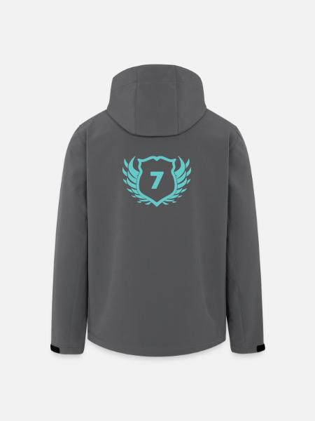 Seven-winged shield with number 7 - Men’s Recycled Softshell Jacket by Stanley/Stella - black
