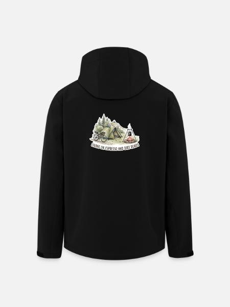 Living on Espresso & Dirt Roads - Men’s Recycled Softshell Jacket by Stanley/Stella - black