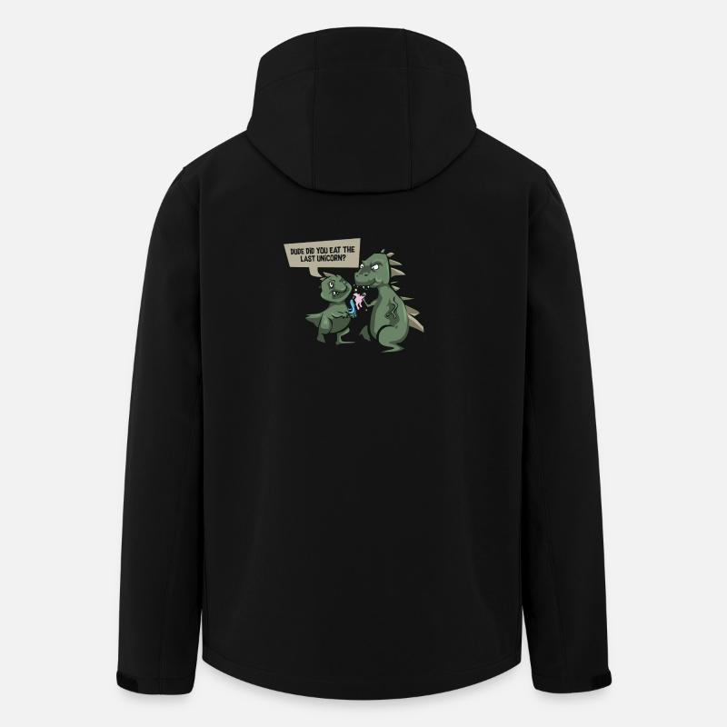 Lustiges Dinosaurierhemd - letztes Einhorn - - Recycelte Männer Softshell-Jacke von Stanley/Stella - Schwarz