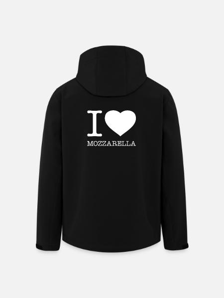 I LOVE MOZZARELLA - Men’s Recycled Softshell Jacket by Stanley/Stella - black