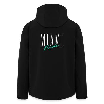 Miami Floride - Veste softshell homme en polyester recyclé Stanley/Stella - noir - Dos - AI Model Male 185 light (185cm)