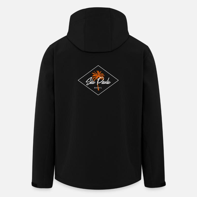 Sao Paulo Palm Logo - Men’s Recycled Softshell Jacket by Stanley/Stella - black