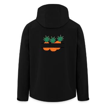 Anananas bannière orange ananas - Veste softshell homme en polyester recyclé Stanley/Stella - noir - Dos - AI Model Male 185 light (185cm)