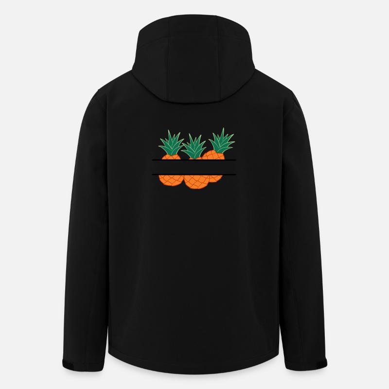 Anananas bannière orange ananas - Veste softshell homme en polyester recyclé Stanley/Stella - noir