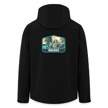 Écusson Paysage Brière : Nature Authentique - Veste softshell homme en polyester recyclé Stanley/Stella - noir - Dos - AI Model Male 185 light (185cm)