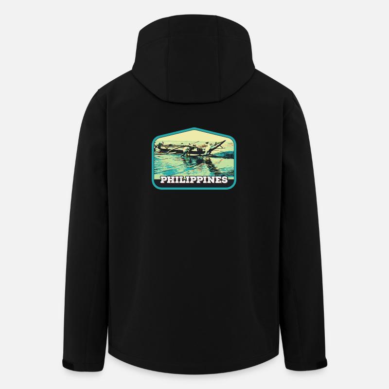 Authentisches Angeln auf den Philippinen - Recycelte Männer Softshell-Jacke von Stanley/Stella - Schwarz