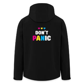 LGBT Pride Month - Don't Panic - Men’s Recycled Softshell Jacket by Stanley/Stella - black - Back - AI Model Male 185 light (185cm)
