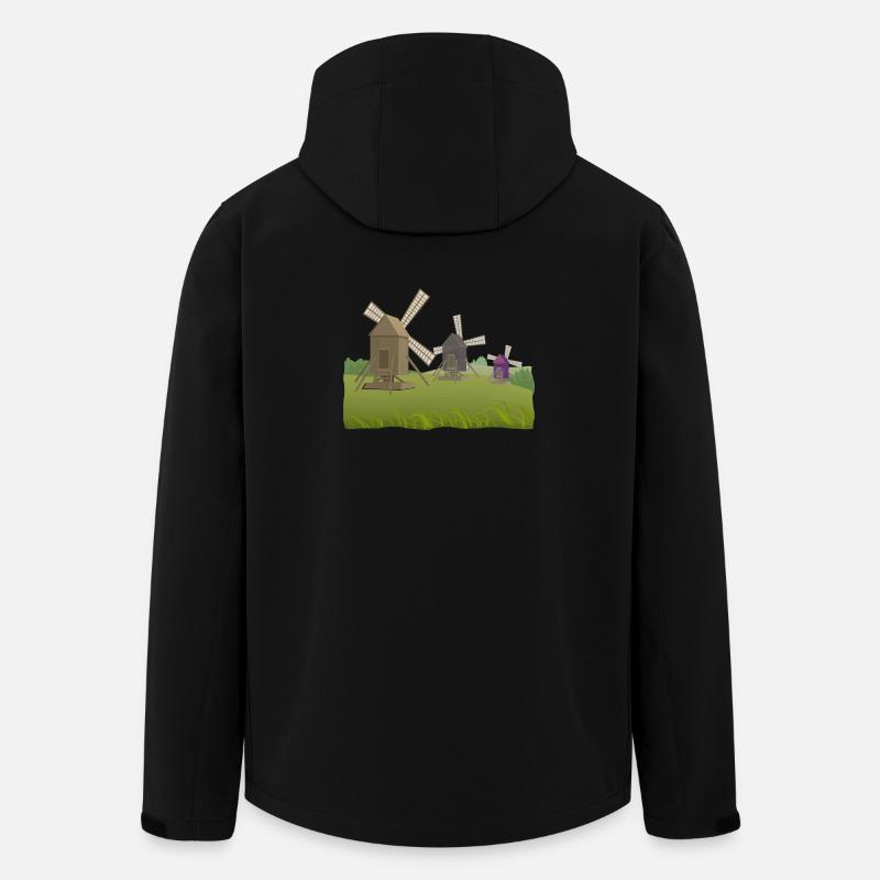 Windmühlen - Recycelte Männer Softshell-Jacke von Stanley/Stella - Schwarz