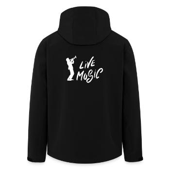 Live Music lovers - Veste softshell homme en polyester recyclé Stanley/Stella - noir - Dos - AI Model Male 185 light (185cm)