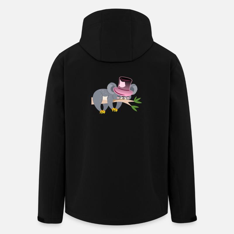 KOALA BÄR - SCHLAFEN - Recycelte Männer Softshell-Jacke von Stanley/Stella - Schwarz