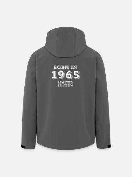1965, Geburtsdatum, geb. 1965 - Recycelte Männer Softshell-Jacke von Stanley/Stella - Schwarz