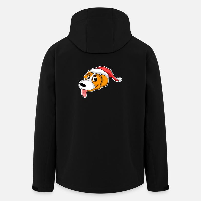 Christmas Dog Head Hat - Men’s Recycled Softshell Jacket by Stanley/Stella - black