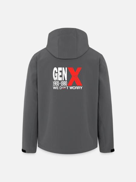 Generation X – Old School & Proud - Recycelte Männer Softshell-Jacke von Stanley/Stella - Schwarz