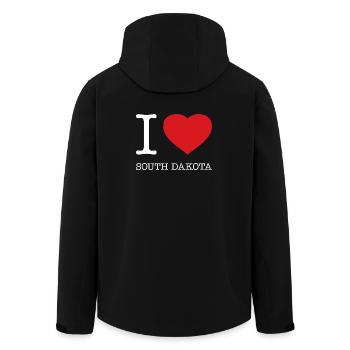 J’ADORE LE DAKOTA DU SUD - Veste softshell homme en polyester recyclé Stanley/Stella - noir - Dos - AI Model Male 185 light (185cm)