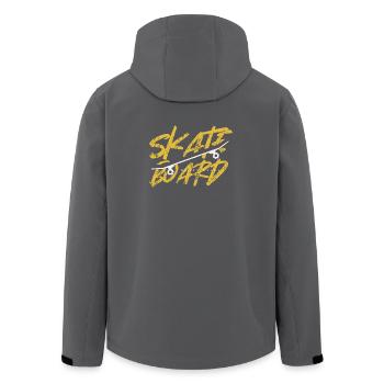 Skateboard Urban Style – Streetwear Look - Men’s Recycled Softshell Jacket by Stanley/Stella - black - Back - AI Model Male 185 light (185cm)