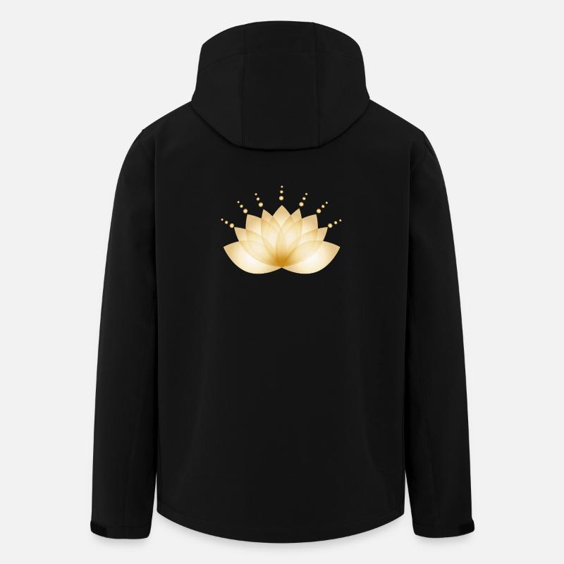 Golden blossom transparently stylized - Men’s Recycled Softshell Jacket by Stanley/Stella - black