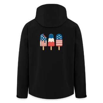 Cream Lover Independence Day 4th of July - Recycelte Männer Softshell-Jacke von Stanley/Stella - Schwarz - Hinten - AI Model Male 185 light (185cm)
