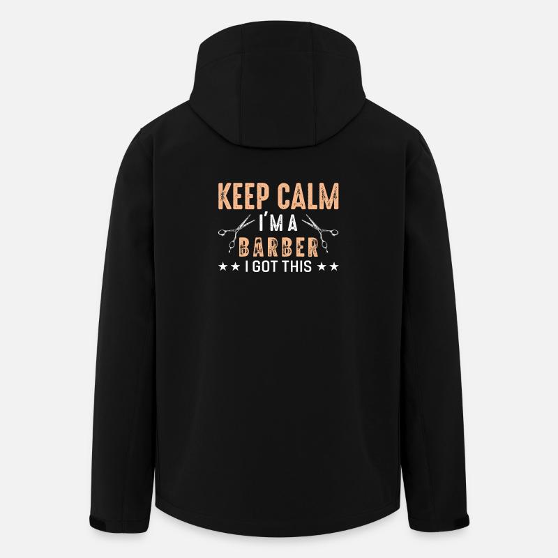 Barber keep calm - Men’s Recycled Softshell Jacket by Stanley/Stella - black
