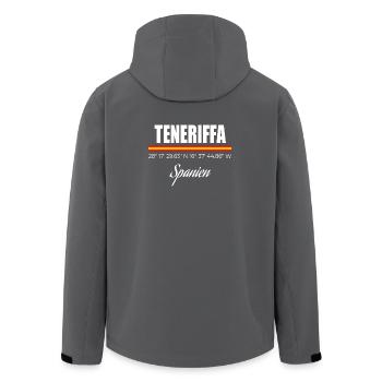 Tenerife - Men’s Recycled Softshell Jacket by Stanley/Stella - anthracite - Back - AI Model Male 185 light (185cm)