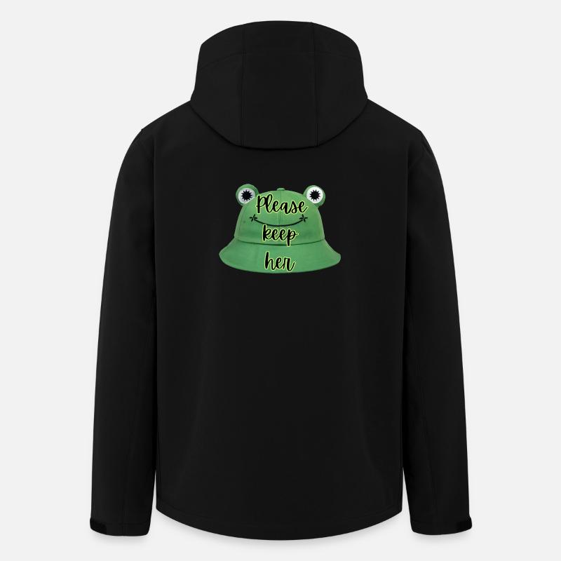Bitte hier aufbewahren - Froschhut - Recycelte Männer Softshell-Jacke von Stanley/Stella - Schwarz